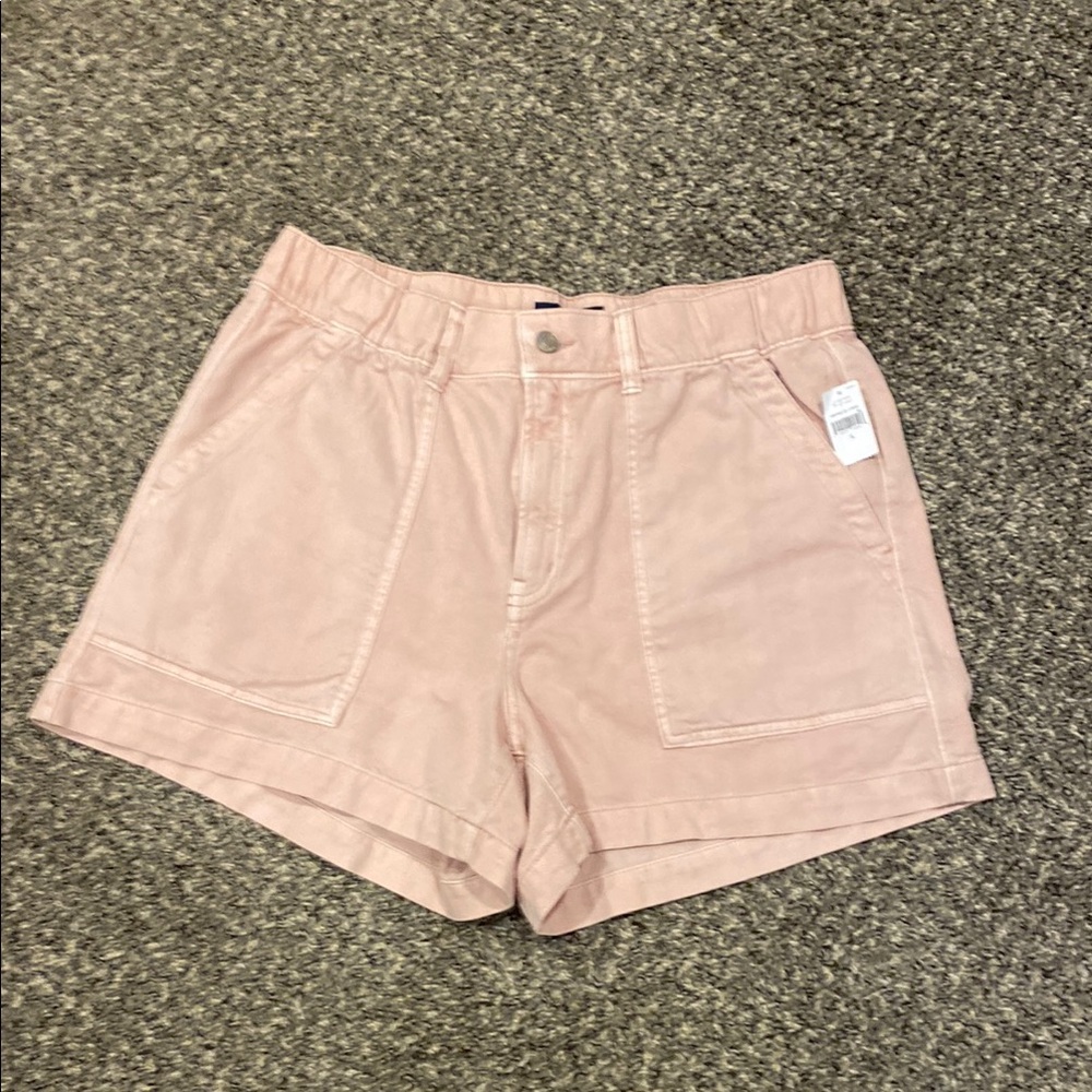 Women's High-Waist Pink Utility Shorts
